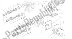 rysunek 013 - głowica cylindrów: układ rozrządu [mod: m 821] grupa silnika