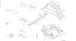 dibujo 01a - herramientas de servicio de taller, marco [mod: m 821] herramientas de grupo