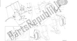 disegno 024 - sistema frenante anteriore [mod: m 821] telaio del gruppo