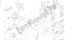 dibujo 025 - sistema de freno trasero [mod: m 821] bastidor de grupo