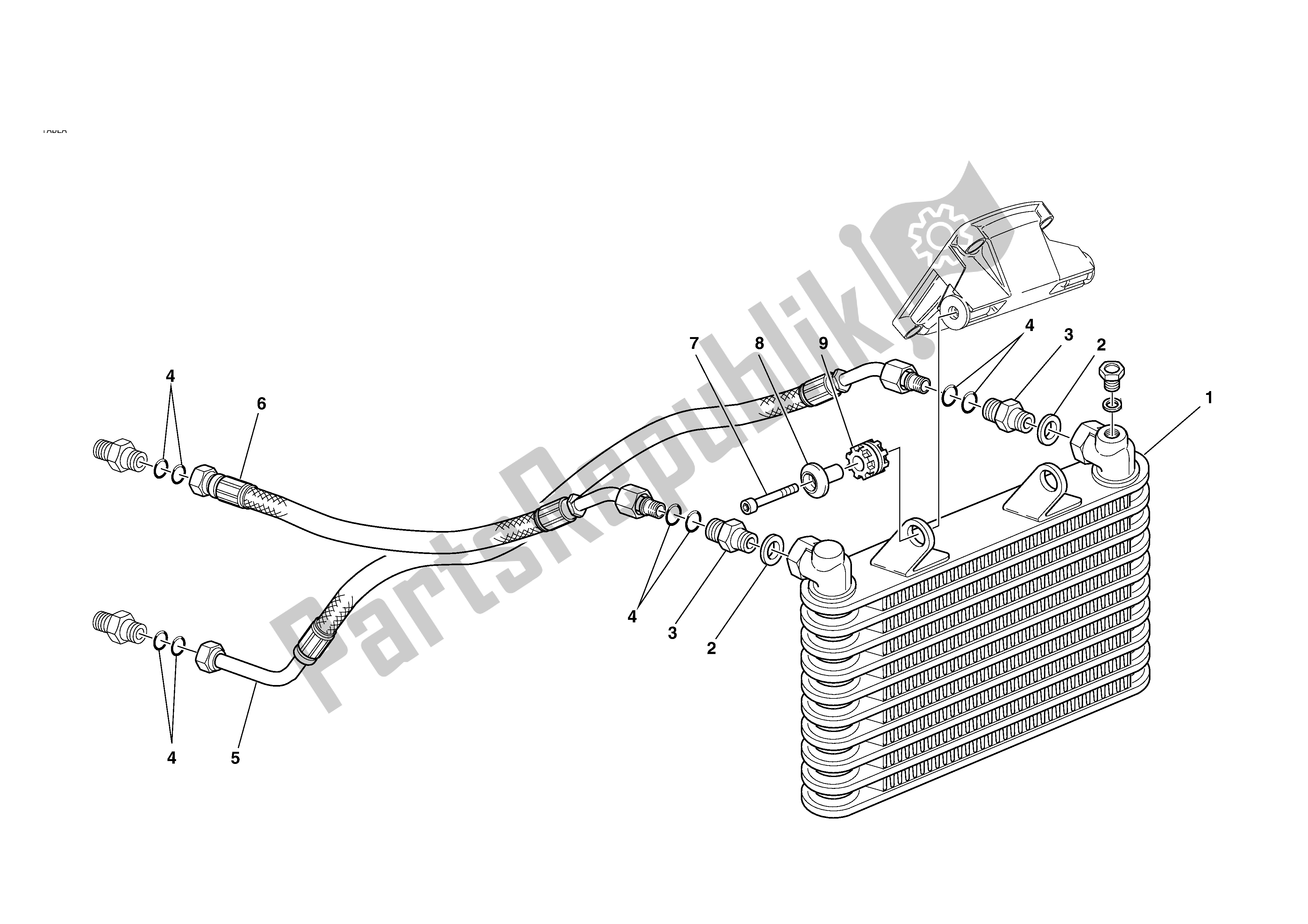 Todas las partes para Enfriador De Aceite de Ducati MH 900 2001 - 2002