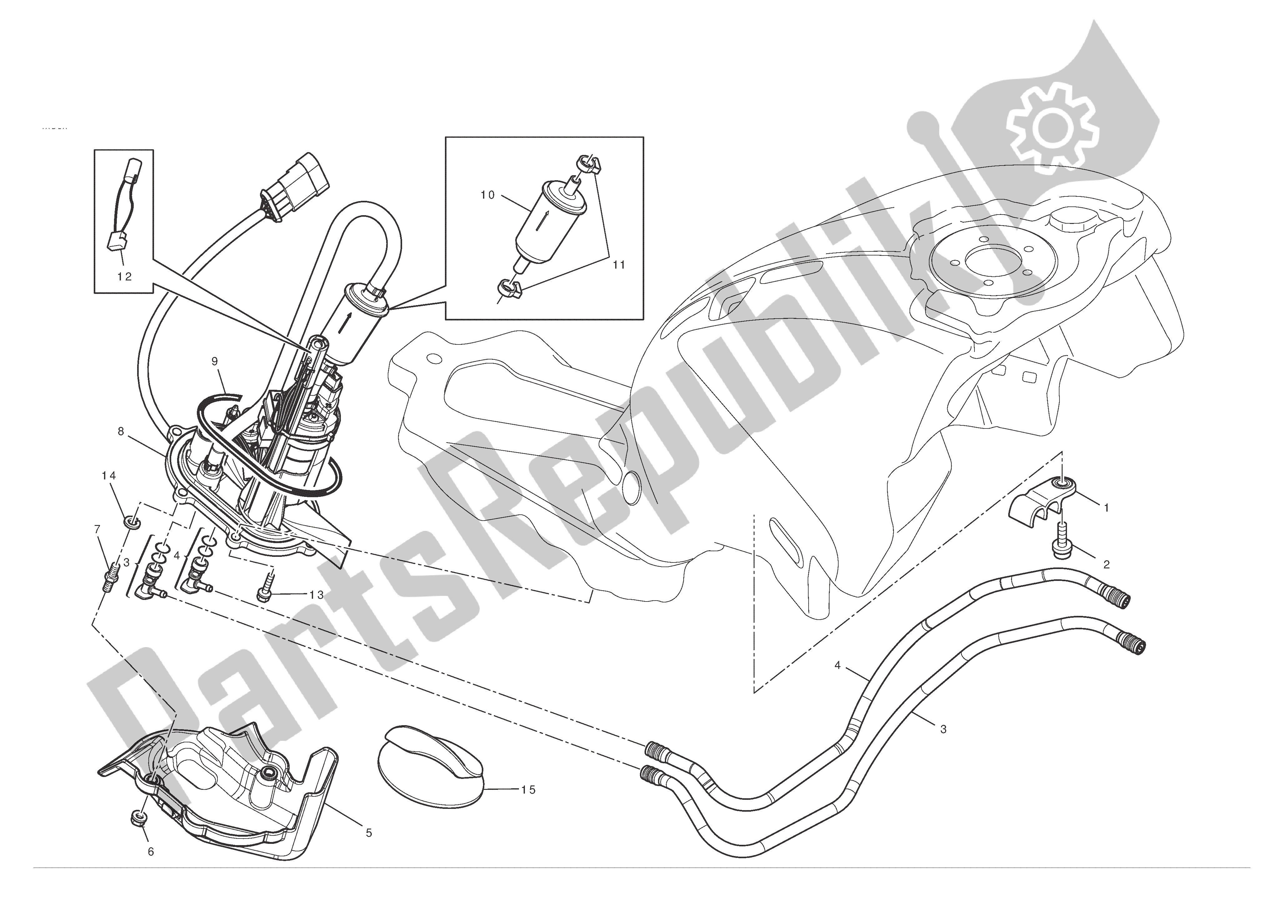 Tutte le parti per il Sistema Di Alimentazione Carburante del Ducati Monster Thailand 795 2012 - 2015