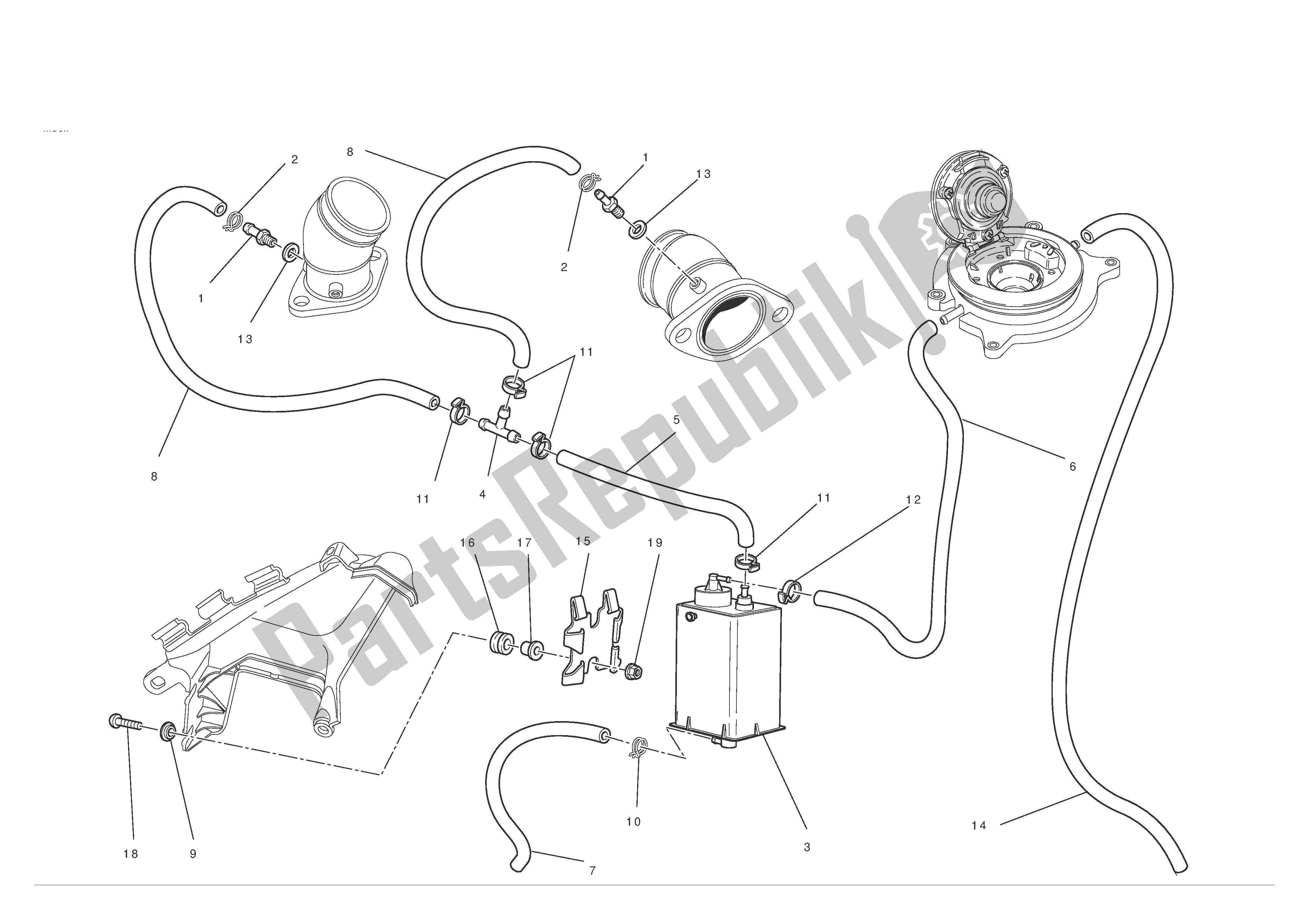 Todas as partes de Scanner De Emissões Evaporativas do Ducati Monster Thailand 795 2012 - 2015