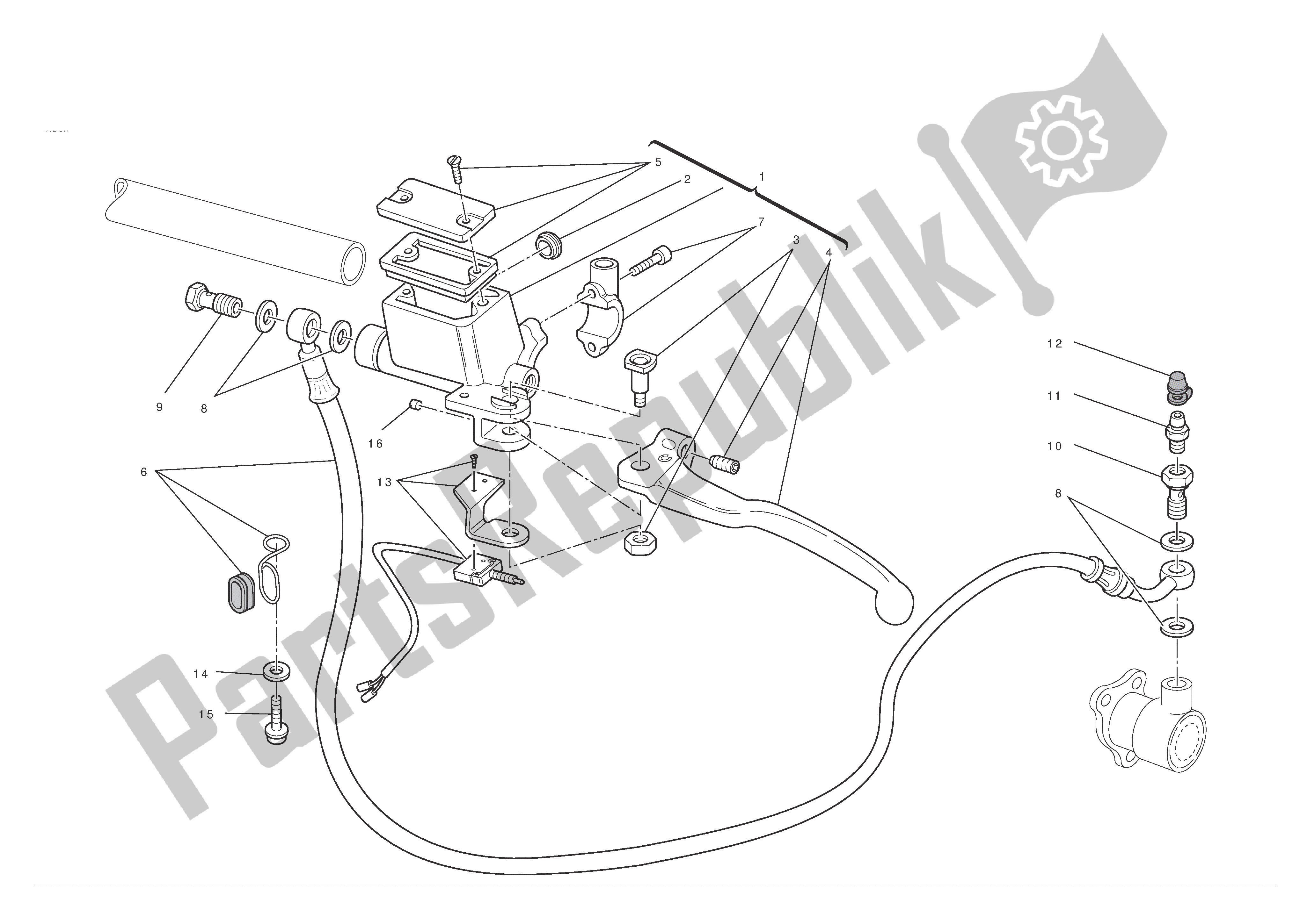 Todas as partes de Controle De Embreagem do Ducati Monster Thailand 795 2012 - 2015