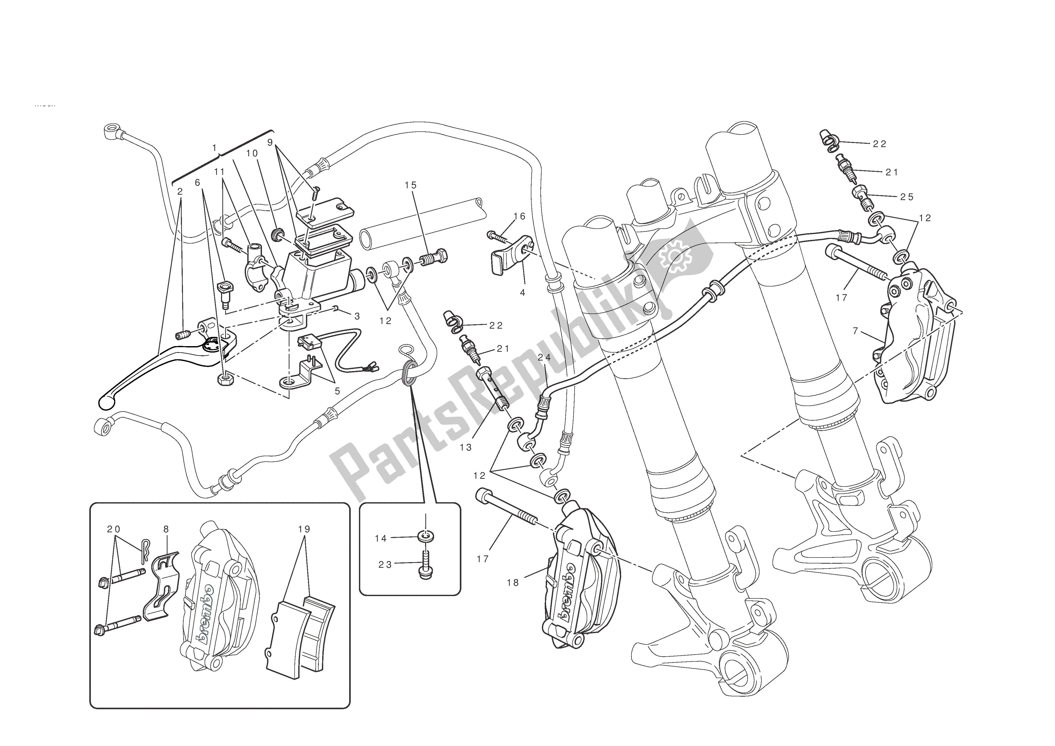 Todas las partes para Freno Frontal de Ducati Monster ABS 796 2012