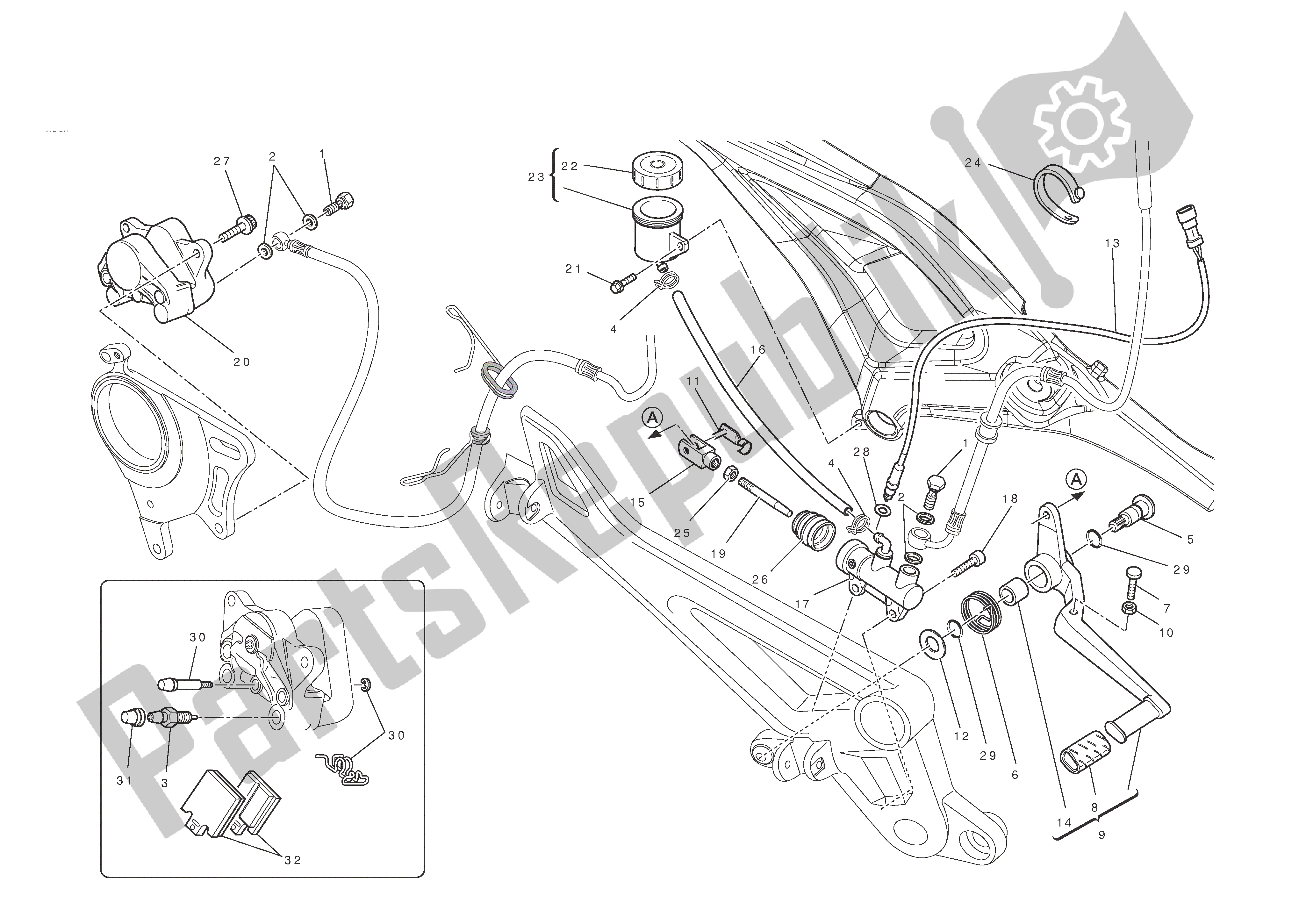 Todas las partes para Freno Trasero de Ducati Monster ABS 796 2012