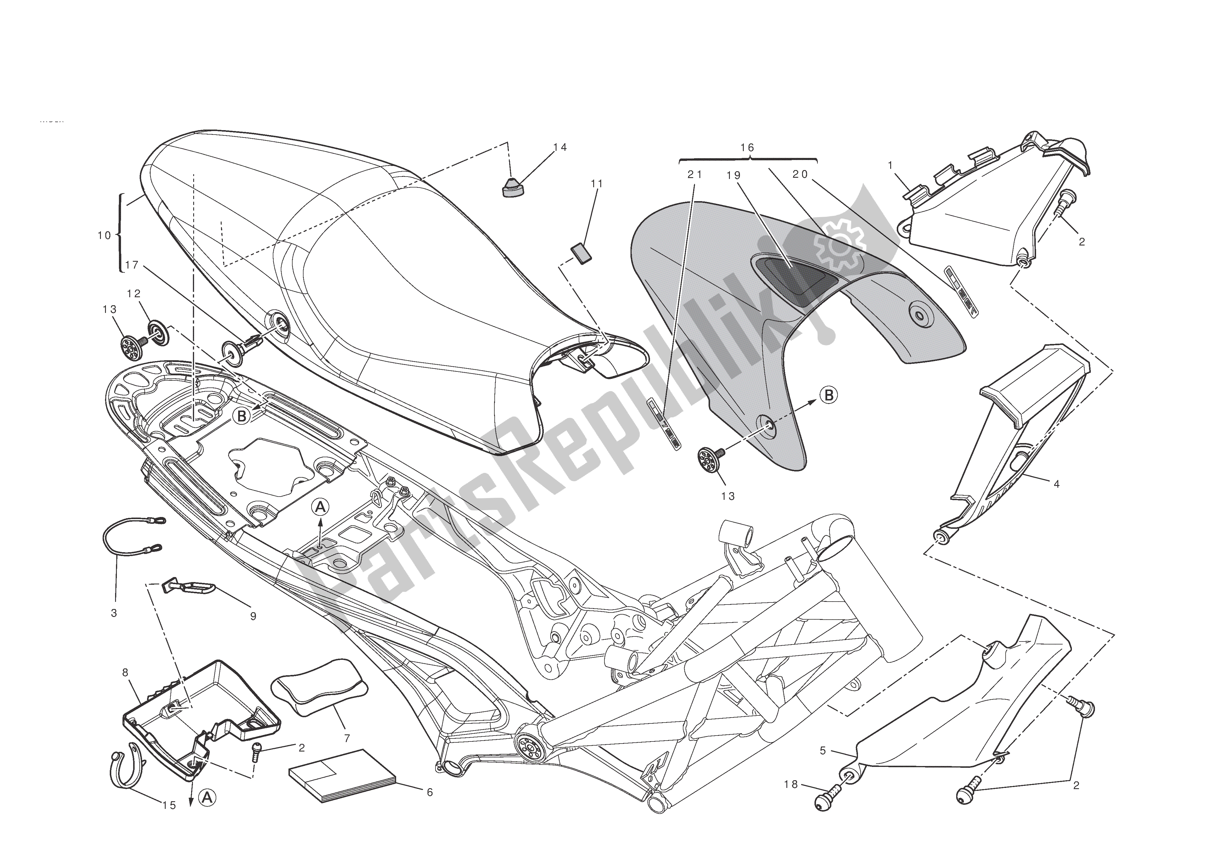 Todas las partes para Asiento de Ducati Monster ABS 796 2012