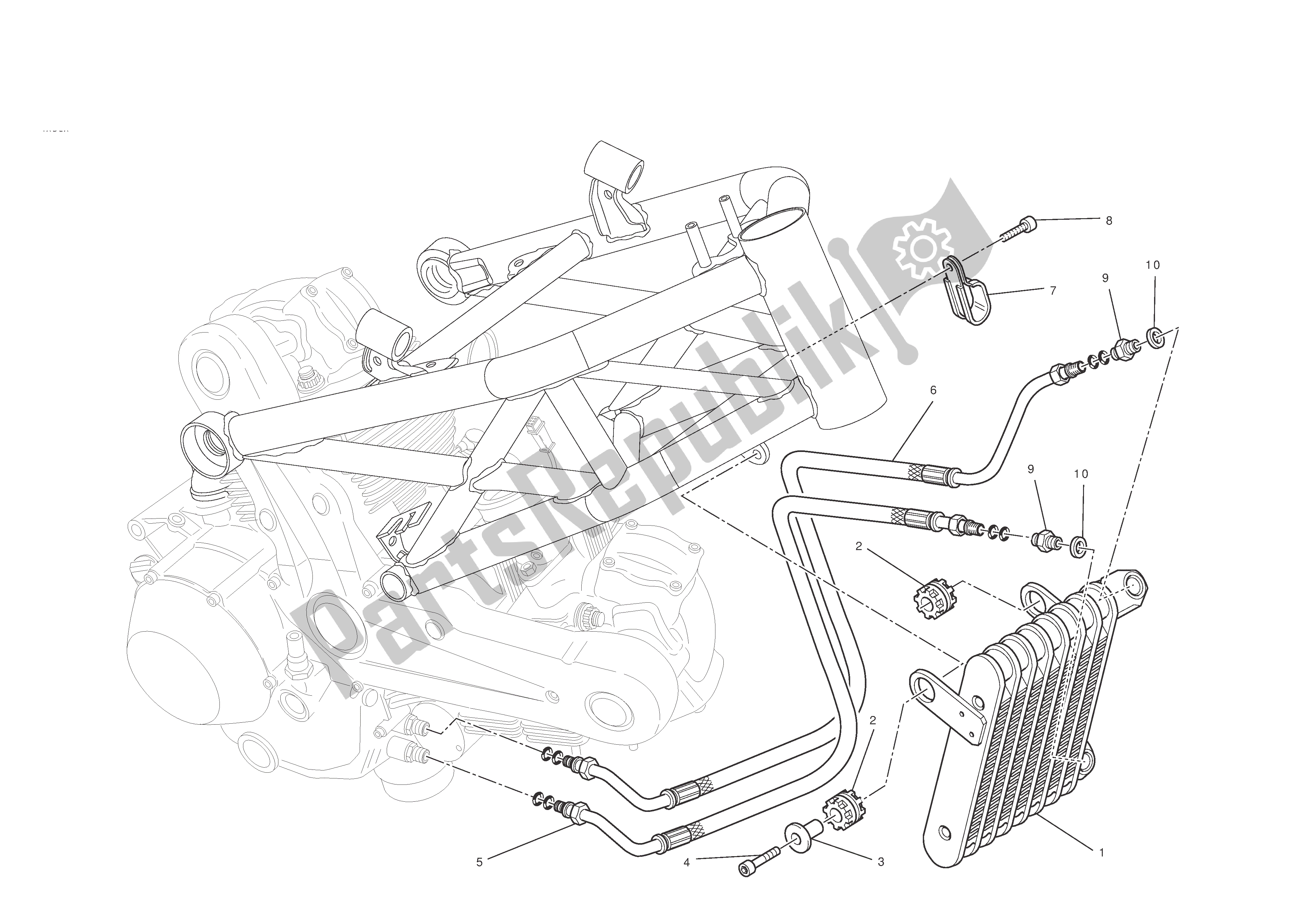 Toutes les pièces pour le Refroidisseur D'huile du Ducati Monster ABS 796 2012