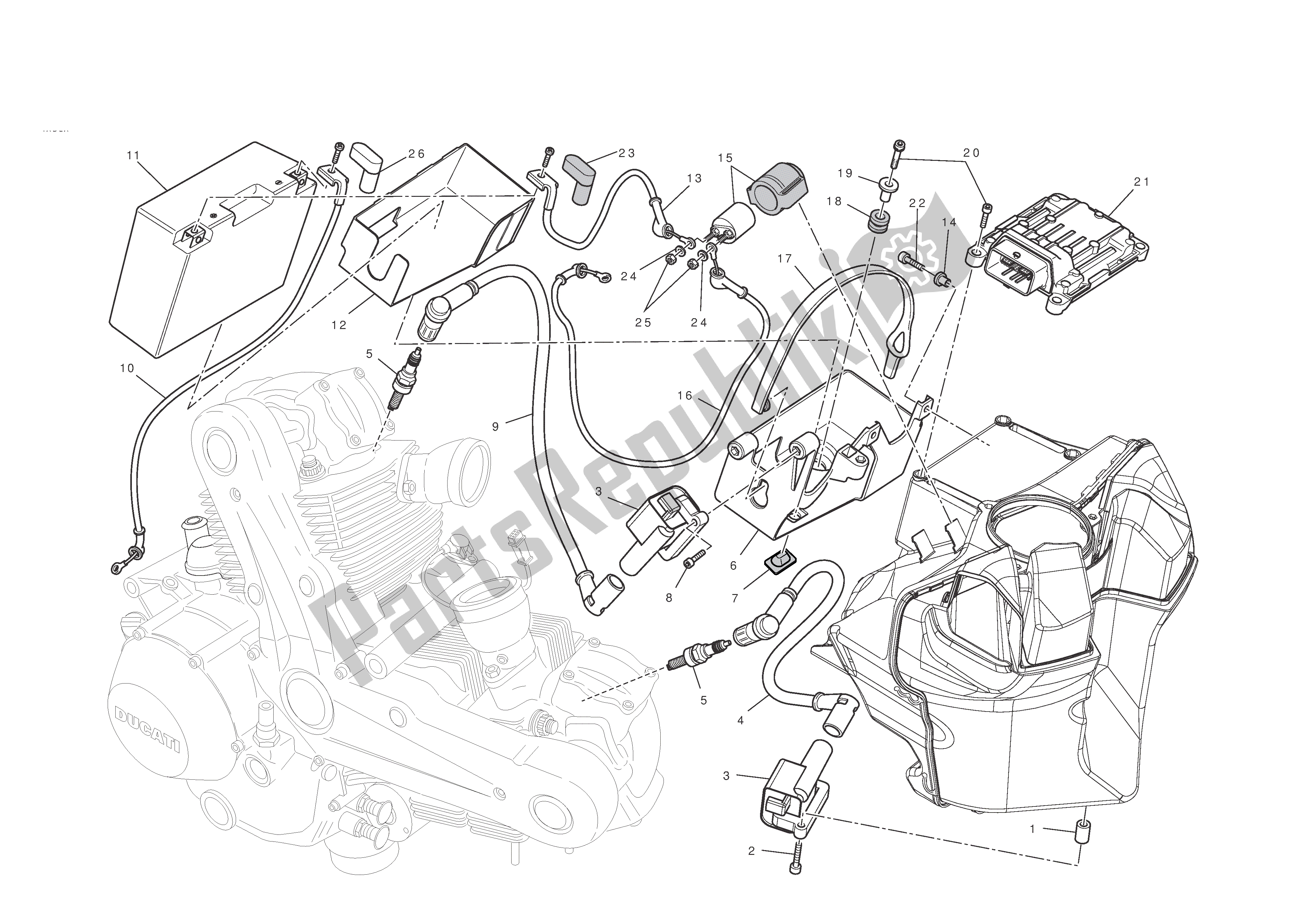 Todas las partes para Soporte De Batería de Ducati Monster ABS 796 2012