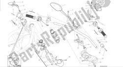 desenho 021 - guidão e controles [mod: m 1200] quadro de grupo