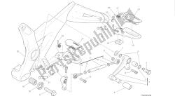 dessin 27a - repose-pieds, gauche [mod: m 1200] cadre de groupe