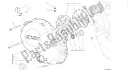 dibujo 005 - cubierta del embrague [mod: m 1200] motor de grupo