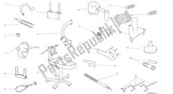 dessin 001 - outils d'entretien d'atelier, moteur [mod: m 1200] outils de groupe