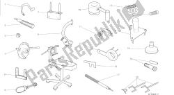 dibujo 001 - herramientas de servicio de taller, herramientas de grupo motor [mod: m 1200s]