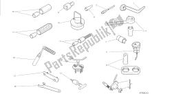 desenho 01a - ferramentas de serviço de oficina, ferramentas de grupo de motor [mod: m 1200s]