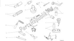 dibujo 01a - herramientas de servicio de taller, herramientas de grupo motor [mod: m 1200s]