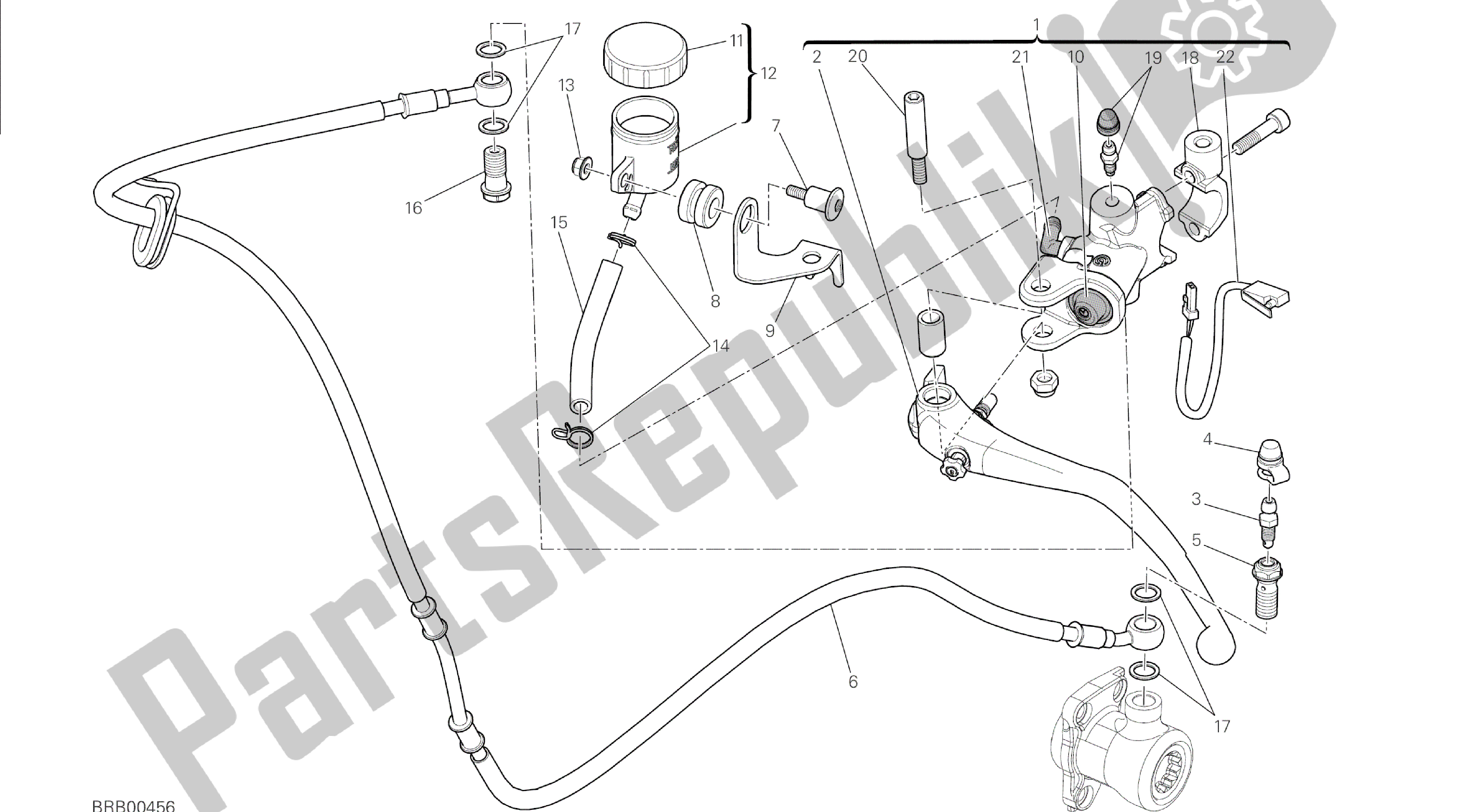 Todas as partes de Desenho 023 - Controle De Embreagem [mod: M 1200s] Quadro De Grupo do Ducati Monster S 1200 2014