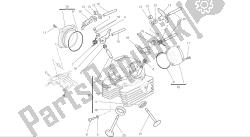 desenho 014 - cabeça do cilindro vertical [mod: m696abs, m696 + abs; xst: aus, eur, jap] motor de grupo