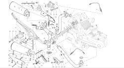 rysunek 020 - układ wydechowy [mod: m696 abs, m696 + abs; xst: aus, eur, jap] grupa ramka