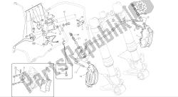 desenho 028 - sistema de freio dianteiro [mod: m696 abs, m696 + abs; xst: aus, eur, jap] quadro de grupo