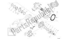 disegno 25a - perno ruota posteriore [mod: m796 abs; xst: aus, bra, eur, jap, twn] gruppo telaio