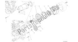 disegno 012 - motore elettrico di avviamento e accensione [mod: m 821]