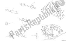 desenho 01a - ferramentas de serviço de oficina, quadro [mod: m 821] ferramentas de grupo