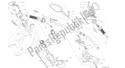 disegno 021 - manubrio e comandi [mod: m 821] telaio gruppo