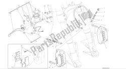 disegno 024 - sistema frenante anteriore [mod: m 821] telaio del gruppo