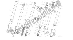 disegno 21a - forcella anteriore [mod: m 821; xst: aus, eur, fra, jap] gruppo telaio