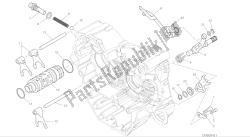 dessin 002 - came de changement de vitesse - fourche [mod: m 821] groupe moteur