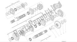 dibujo 003 - caja de cambios [mod: m 821] motor de grupo