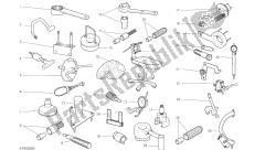 rysunek 001 - narzędzia serwisowe warsztatowe, silnik [mod: m1100dsl; xst: aus, chn, eur, jap] narzędzia grupowe