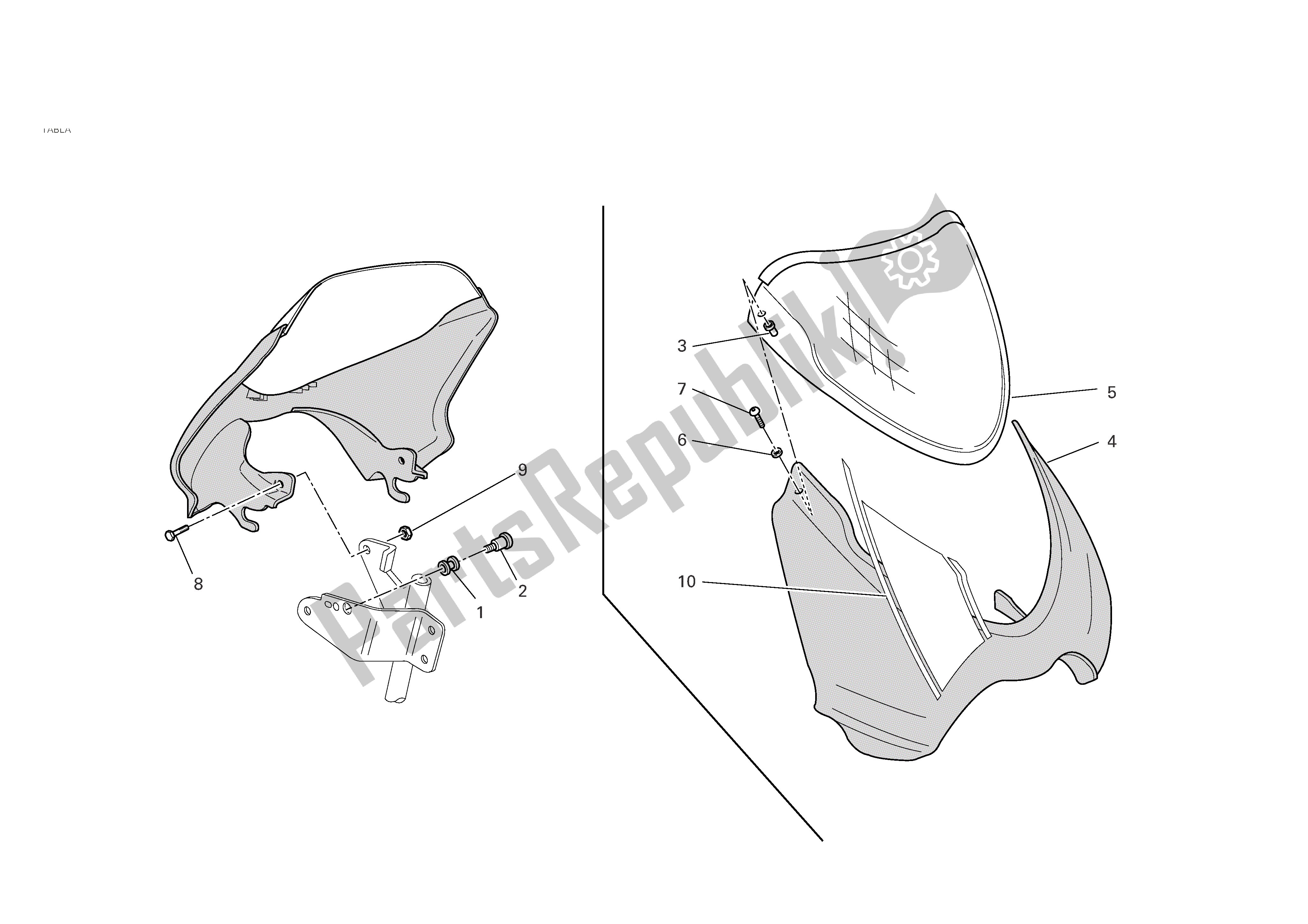 Todas las partes para Carenado De Faros de Ducati Monster S2R 800 2005