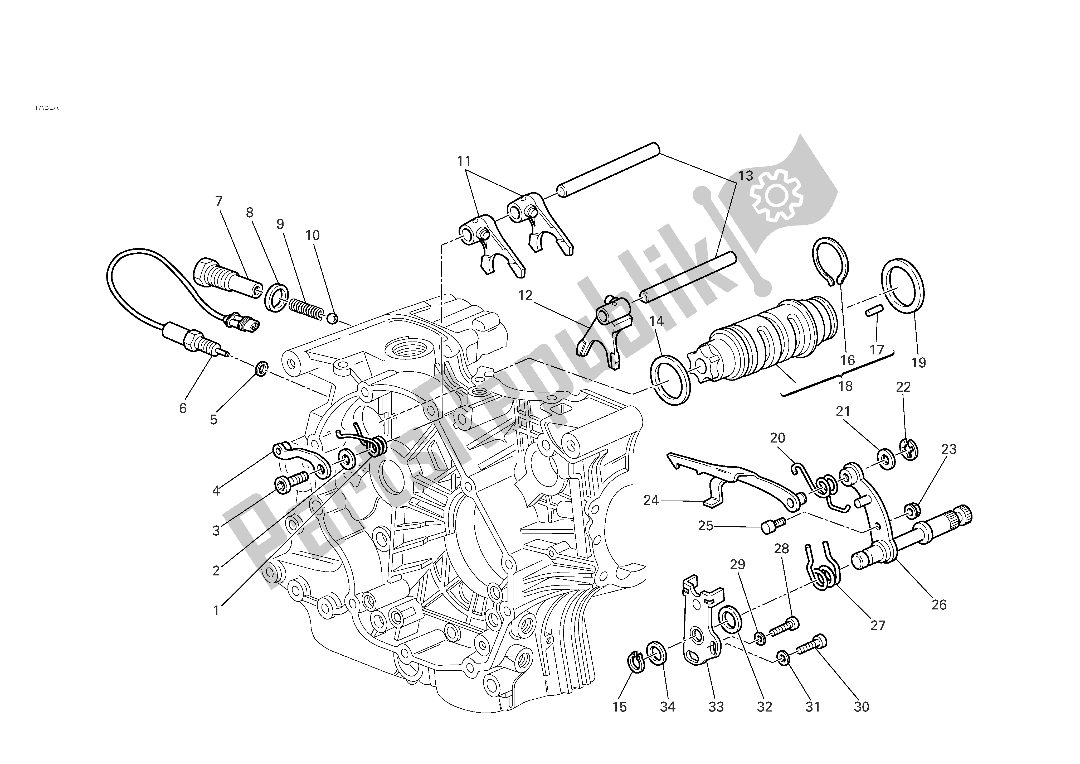 Tutte le parti per il Controllo Del Cambio del Ducati Monster S2R 800 2005