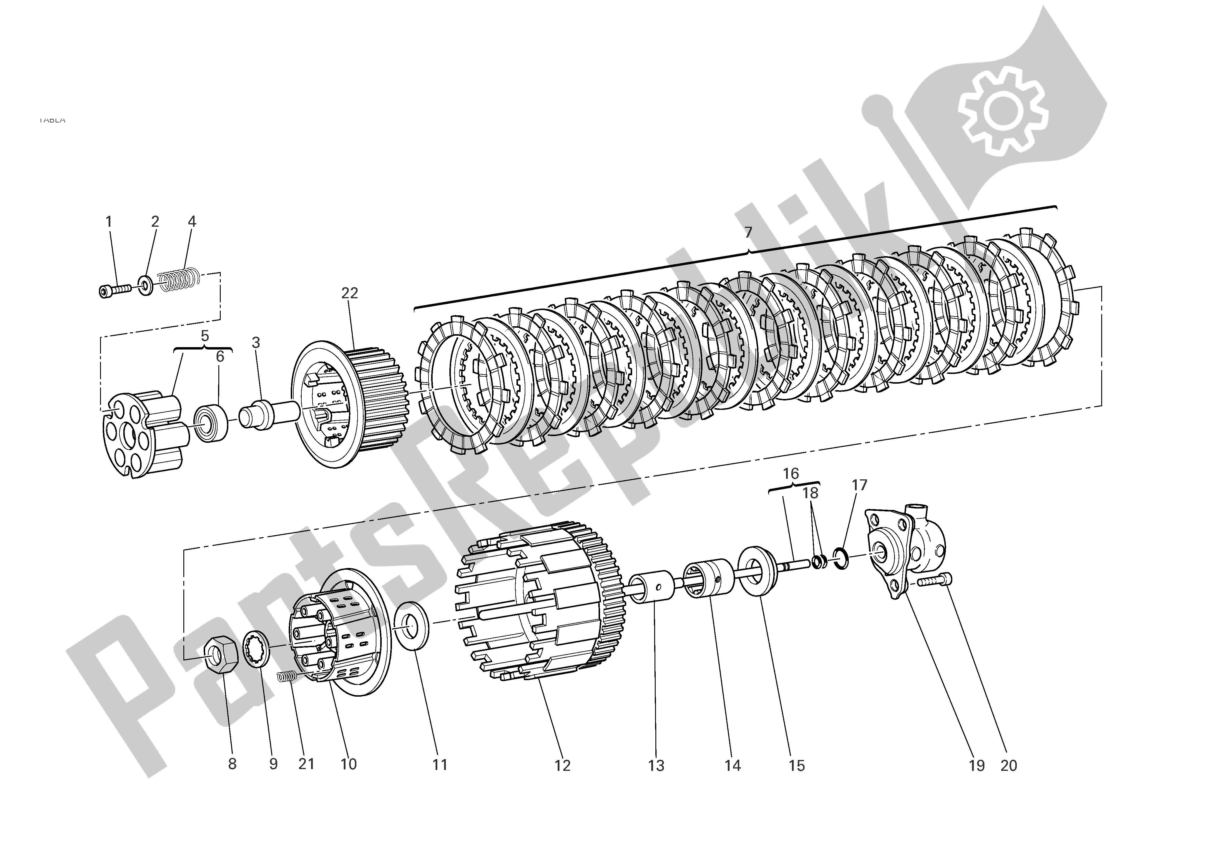 Tutte le parti per il Frizione del Ducati Monster S2R 800 2005