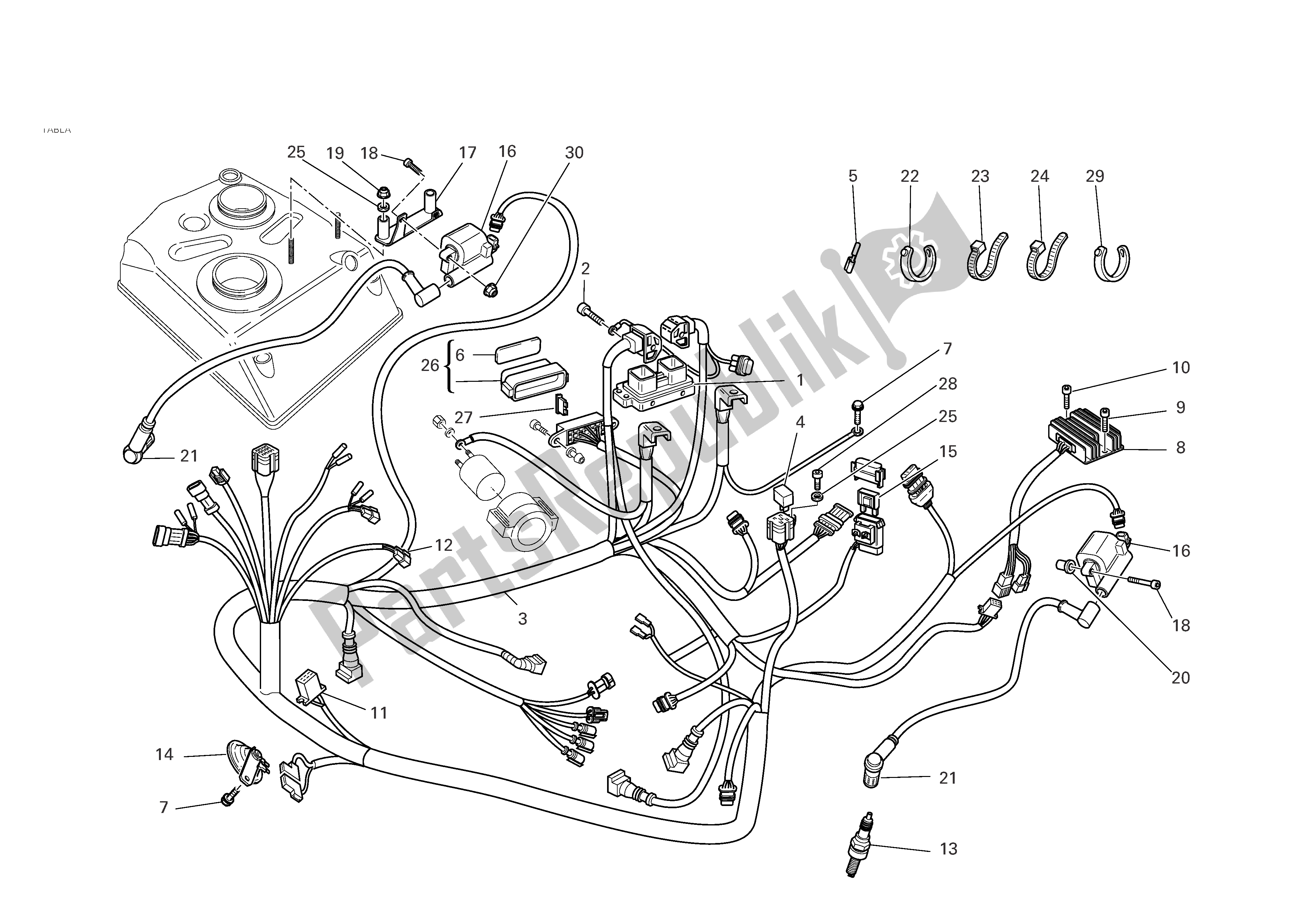 Todas las partes para Sistema Eléctrico de Ducati Monster S2R 800 2005