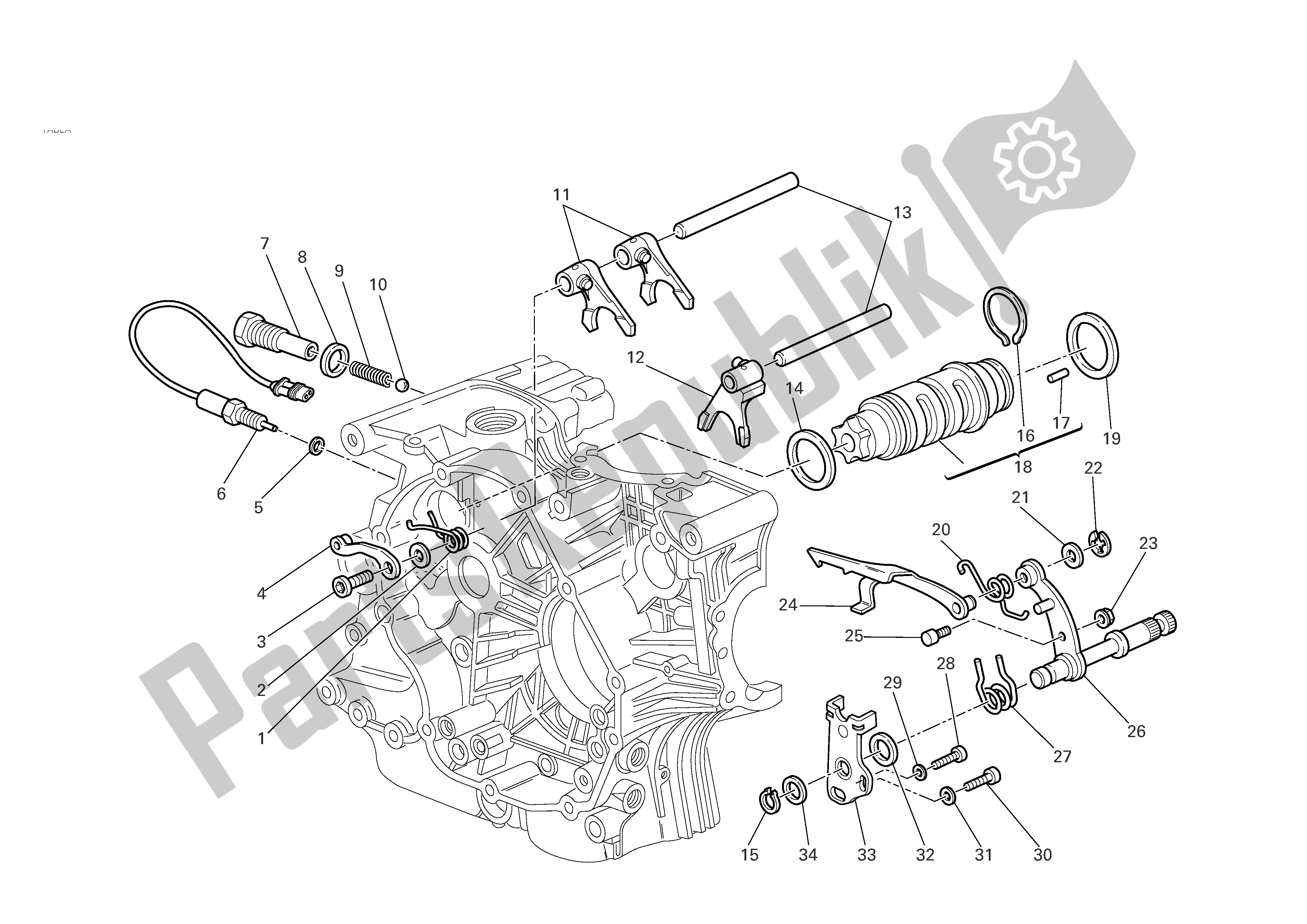Alle onderdelen voor de Schakeling van de Ducati Monster S2R 800 2006