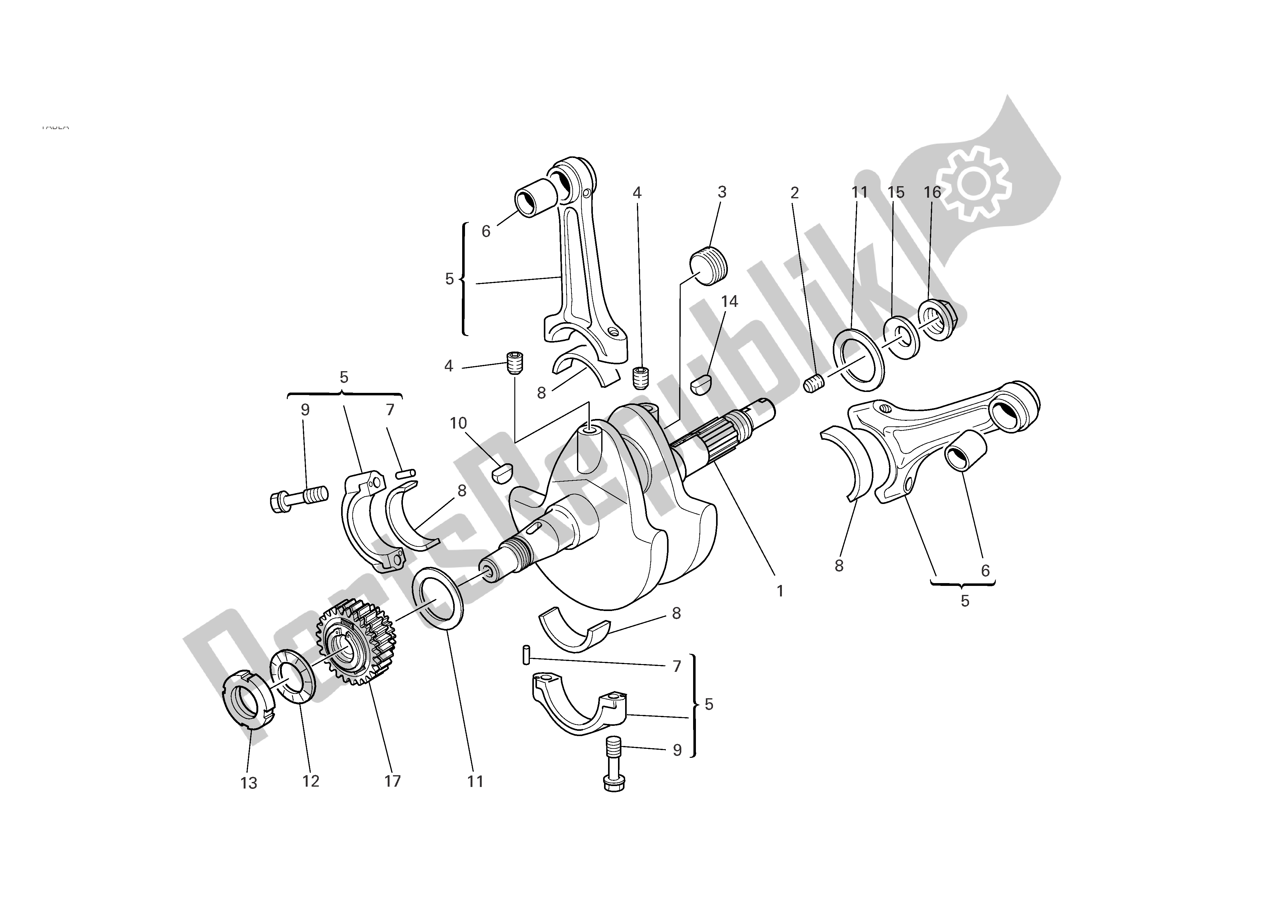 Alle onderdelen voor de Drijfstangen van de Ducati Monster S2R 800 2006