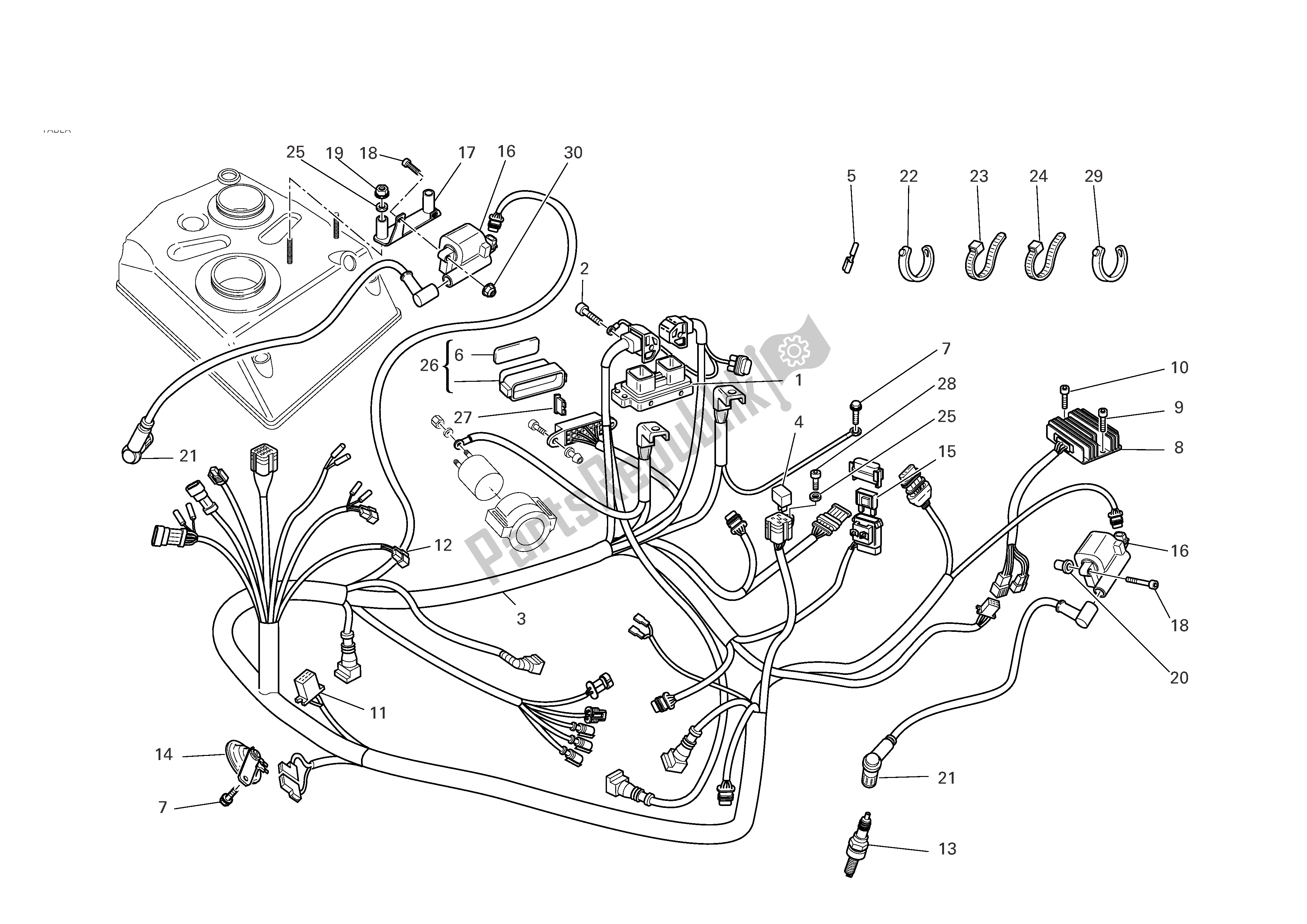 Alle onderdelen voor de Elektrisch Systeem van de Ducati Monster S2R 800 2006