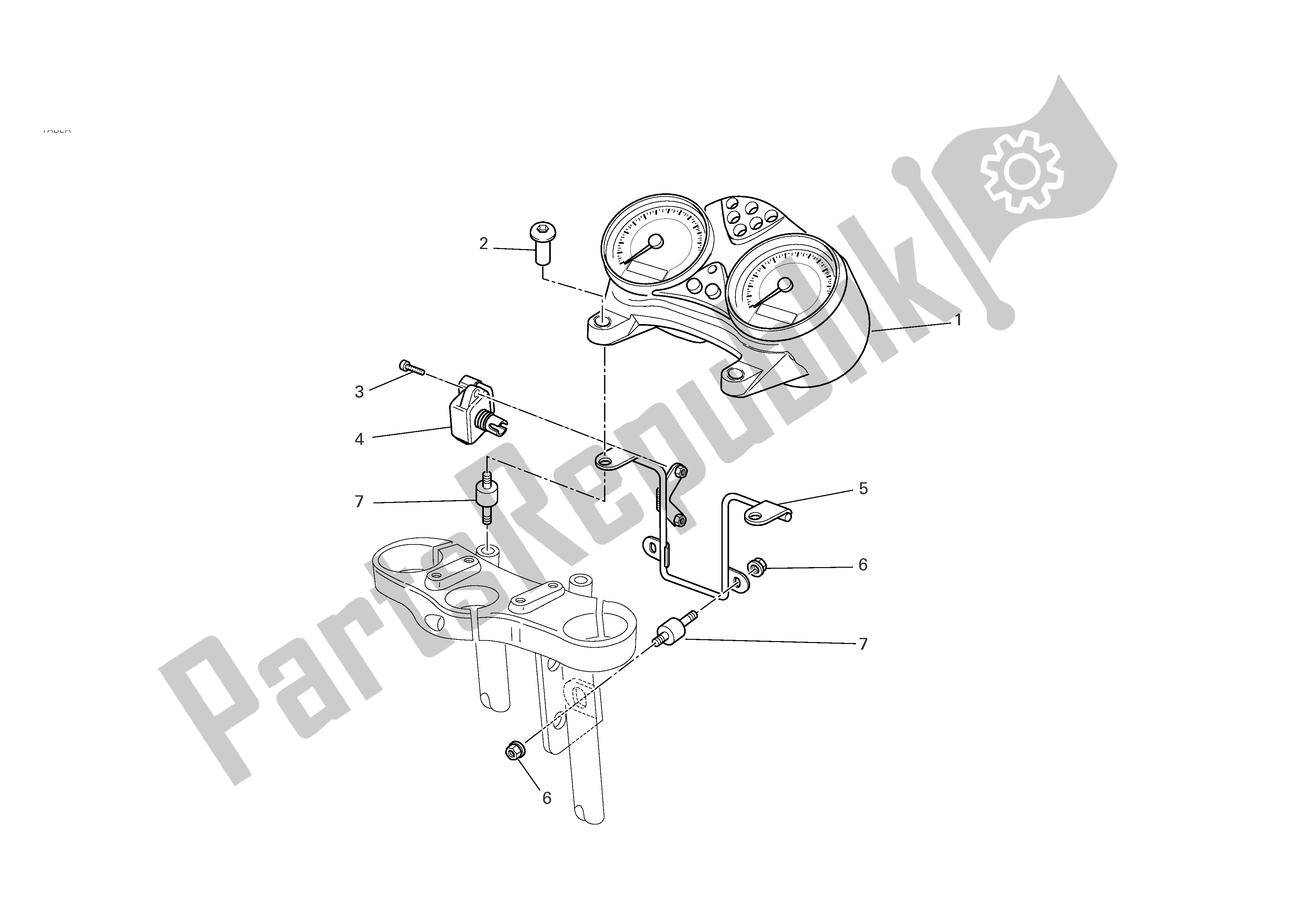 Tutte le parti per il Pannello Degli Strumenti del Ducati Monster S2R 800 2006