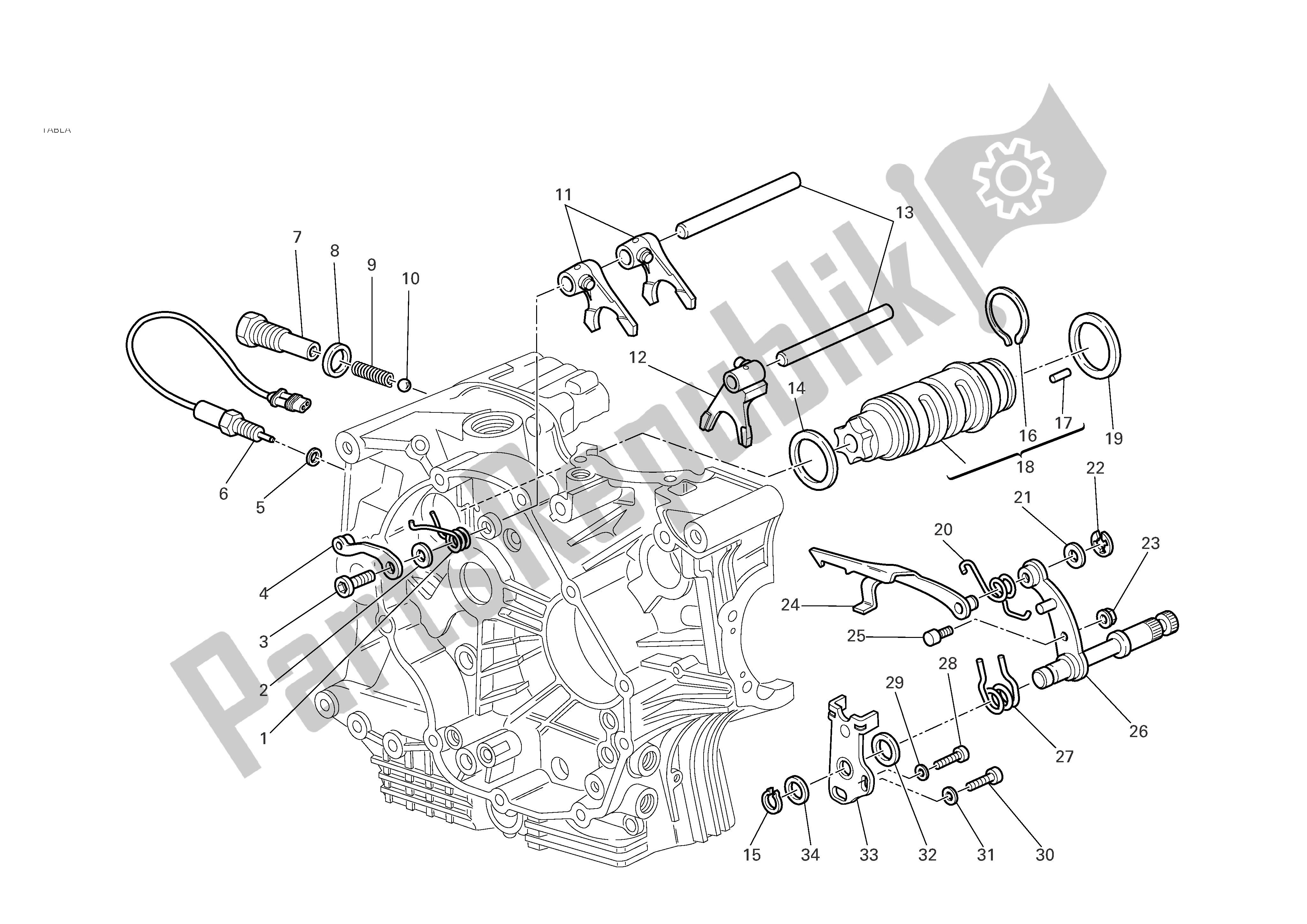 Tutte le parti per il Controllo Del Cambio del Ducati Monster S2R 1000 2007