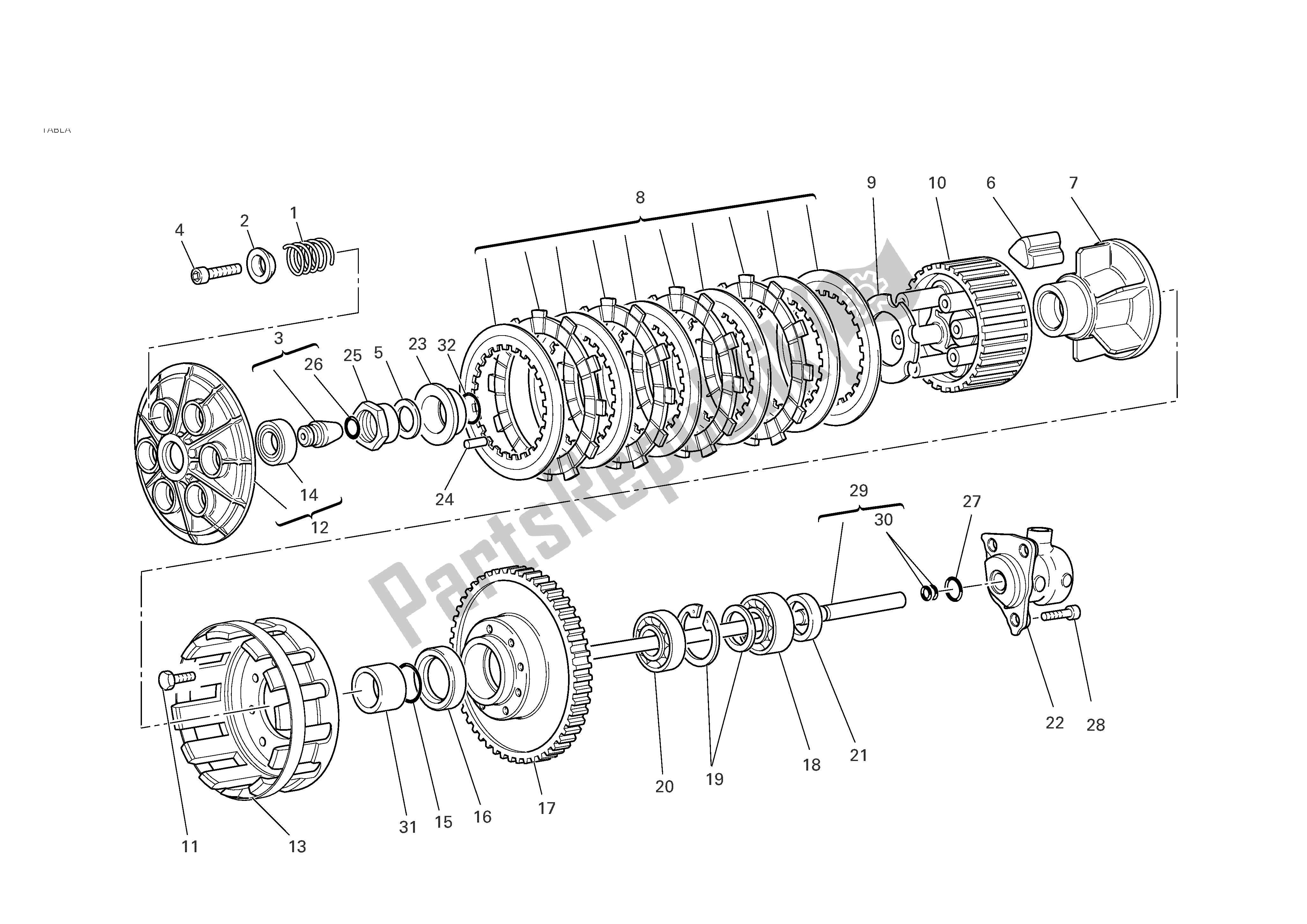 Todas las partes para Embrague de Ducati Monster S2R 1000 2007