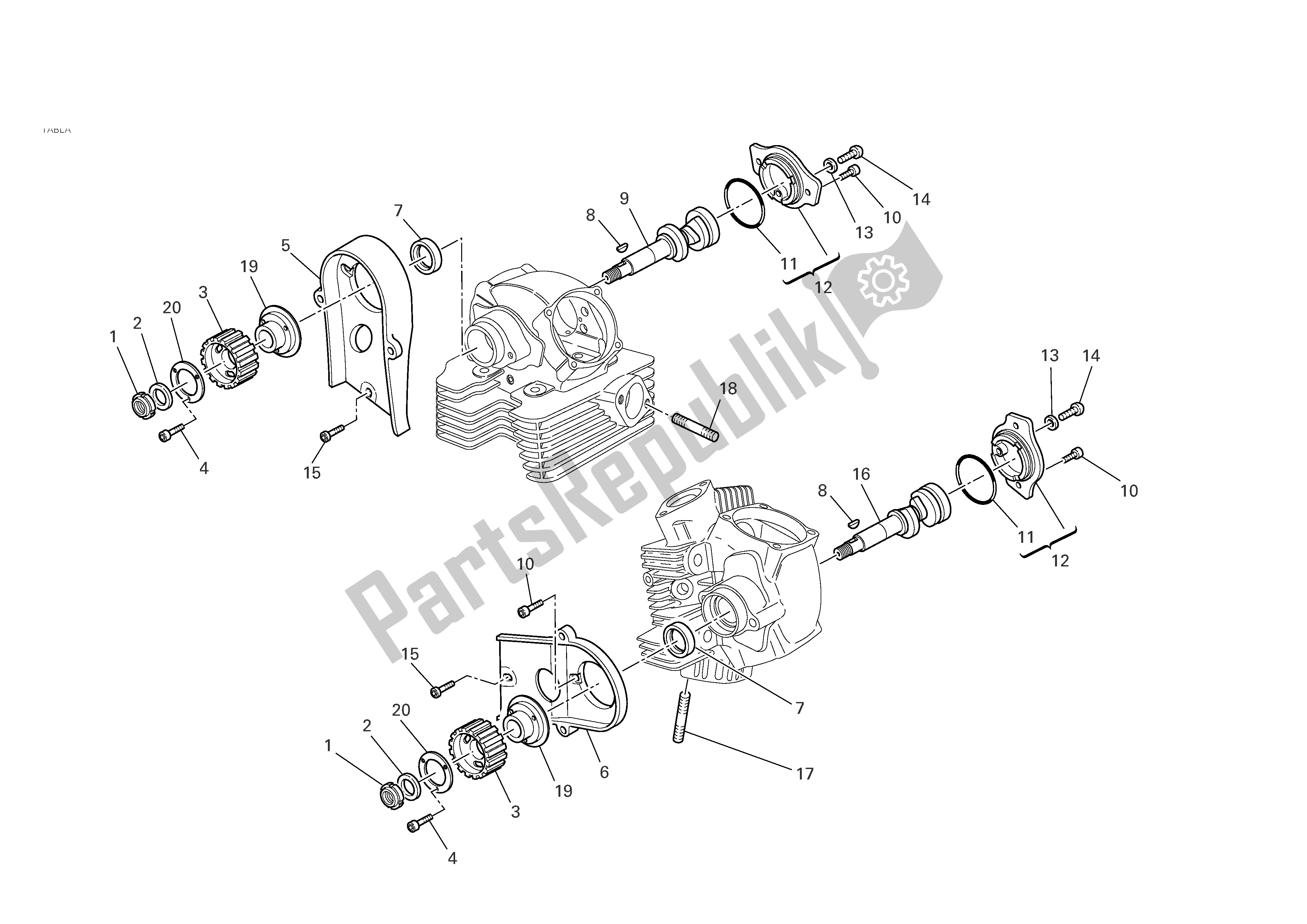 Todas las partes para Culata: Sistema De Tiempo de Ducati Monster S2R 1000 2007