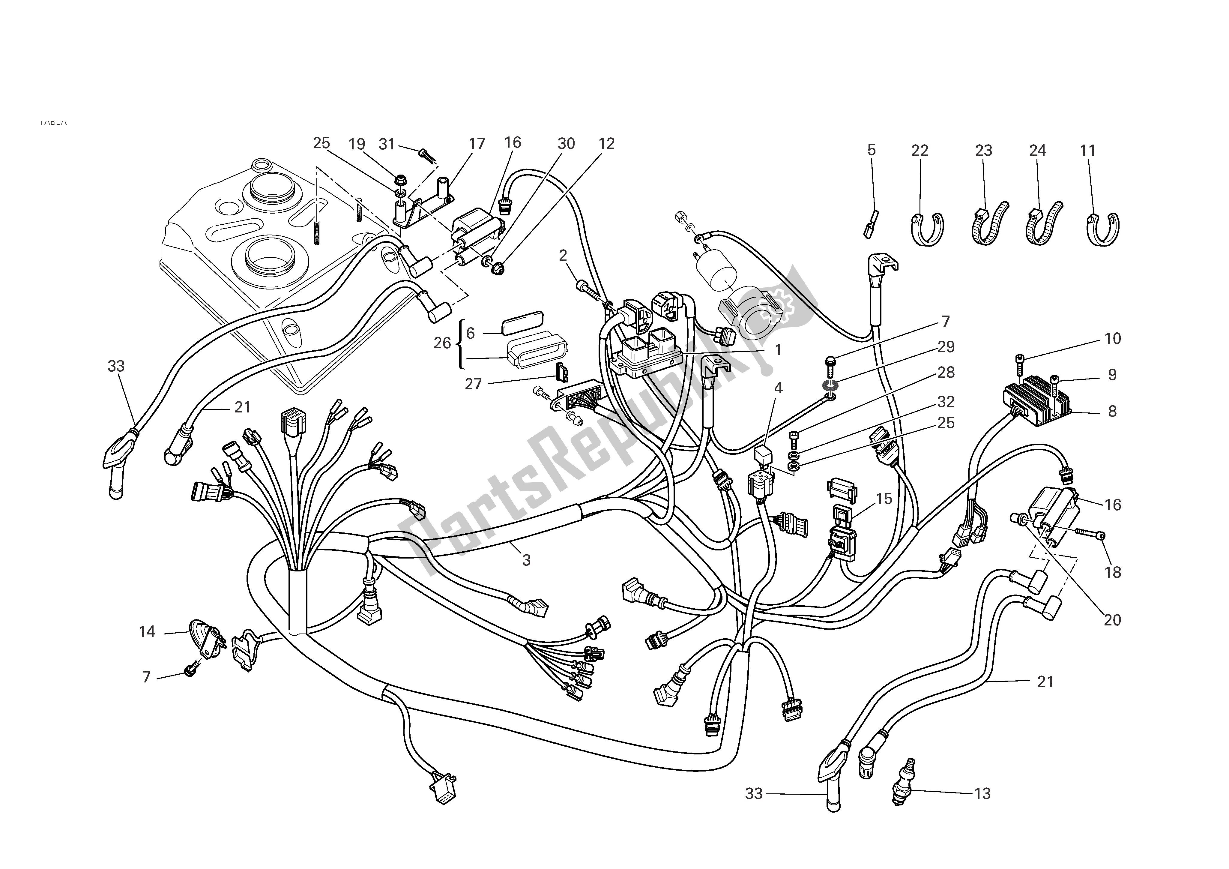 Todas las partes para Sistema Eléctrico de Ducati Monster S2R 1000 2007