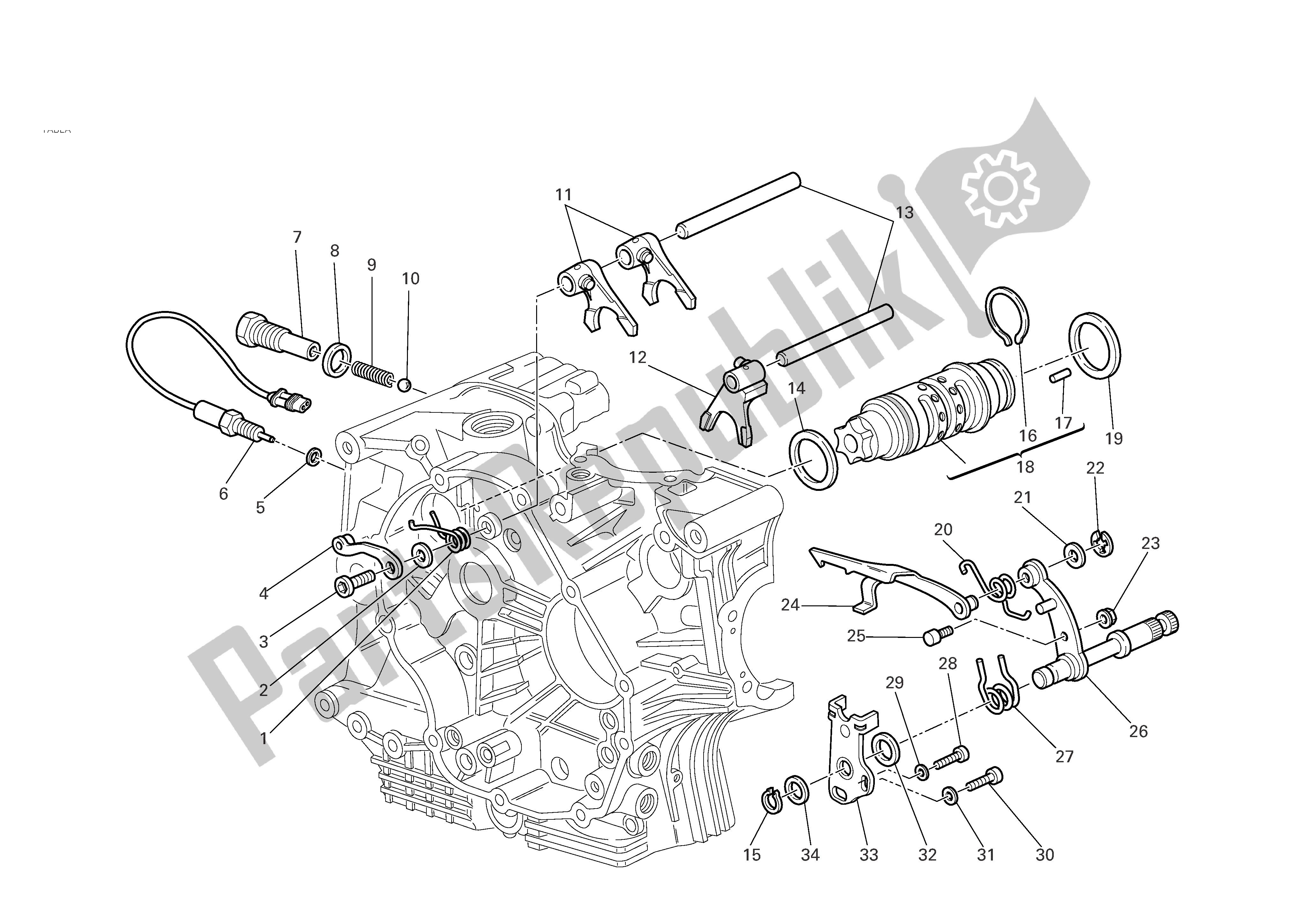 Alle onderdelen voor de Schakeling van de Ducati Monster S2R 1000 2008