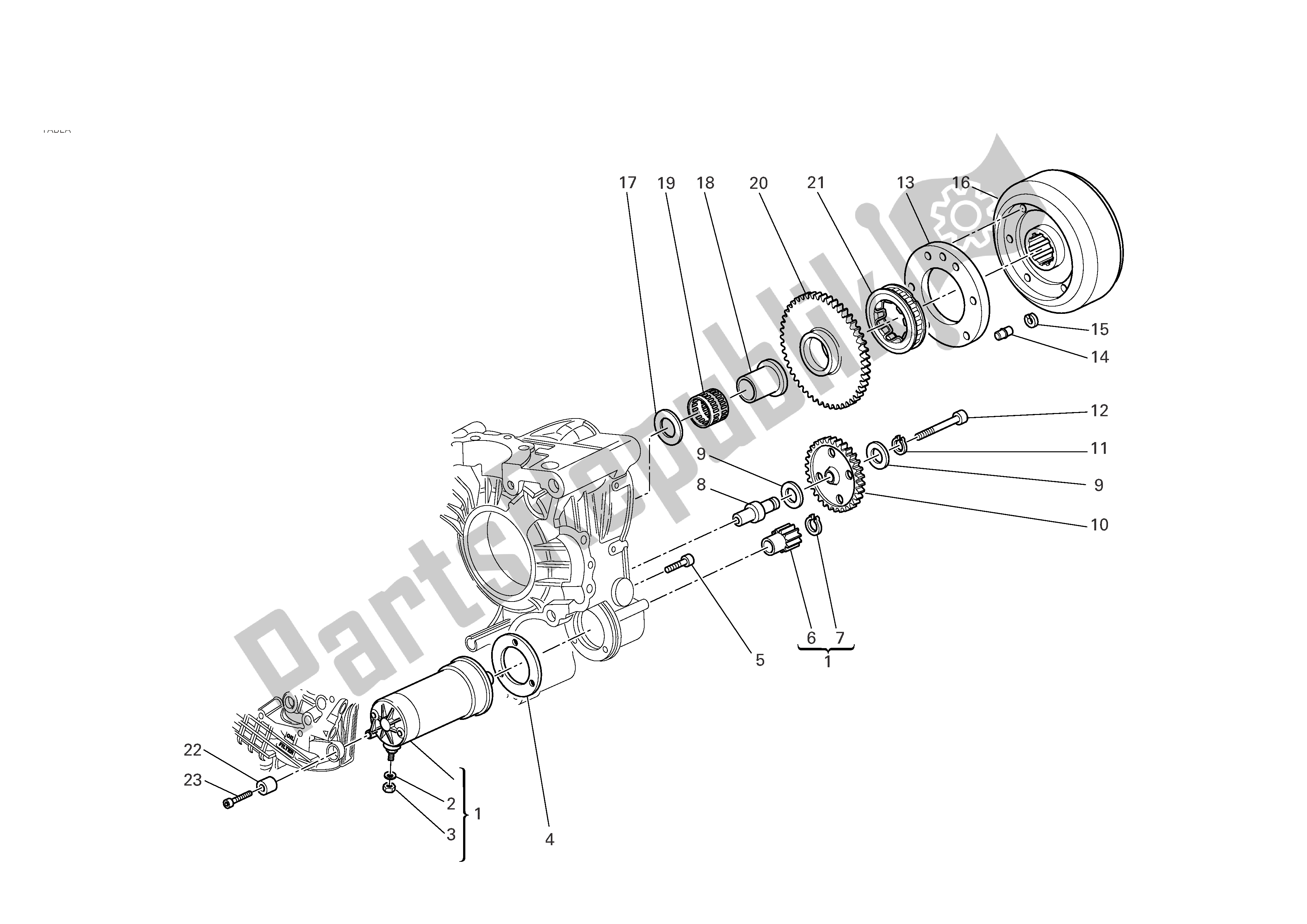 Tutte le parti per il Andignition Avviamento Elettrico del Ducati Monster S2R 1000 2008