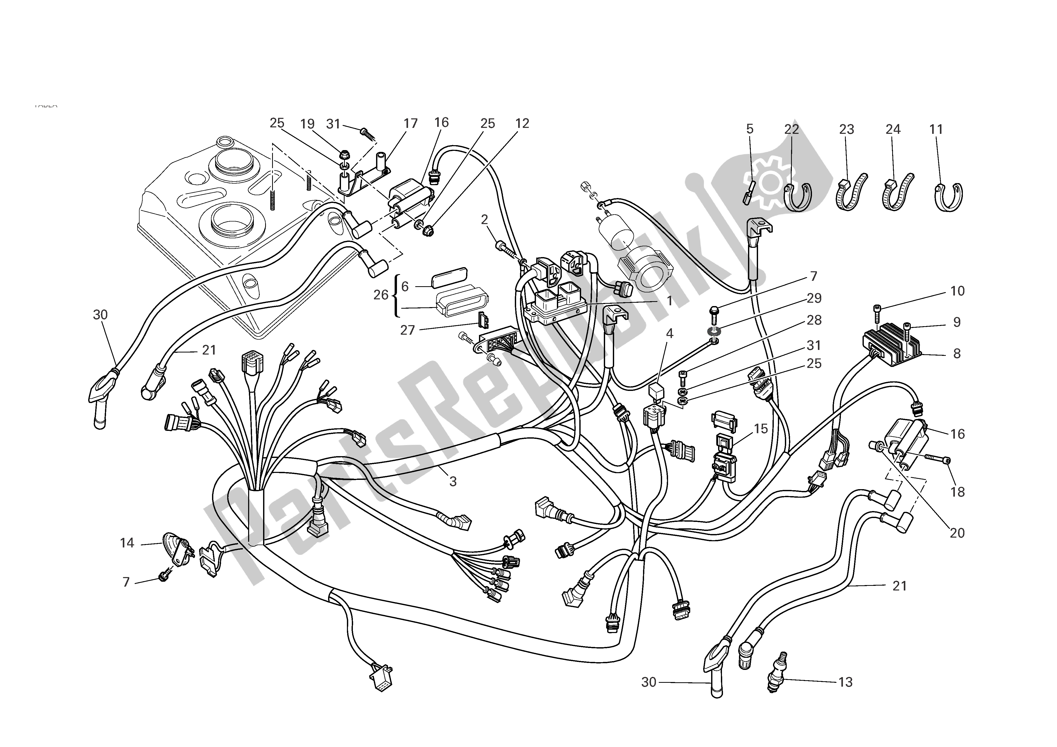Alle onderdelen voor de Elektrisch Systeem van de Ducati Monster S2R 1000 2008