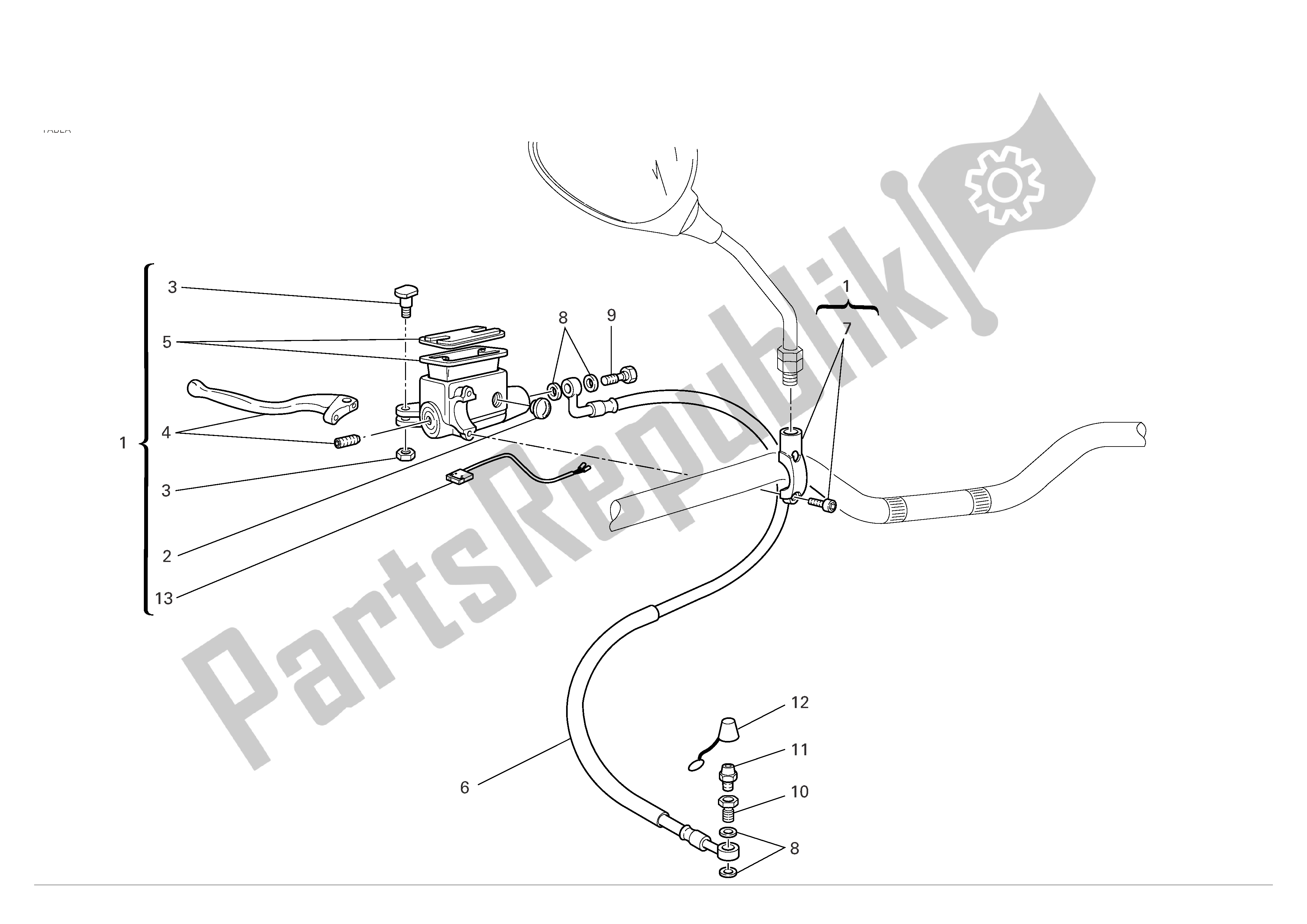 Alle onderdelen voor de Koppeling Controle van de Ducati Monster S2R 800 2007