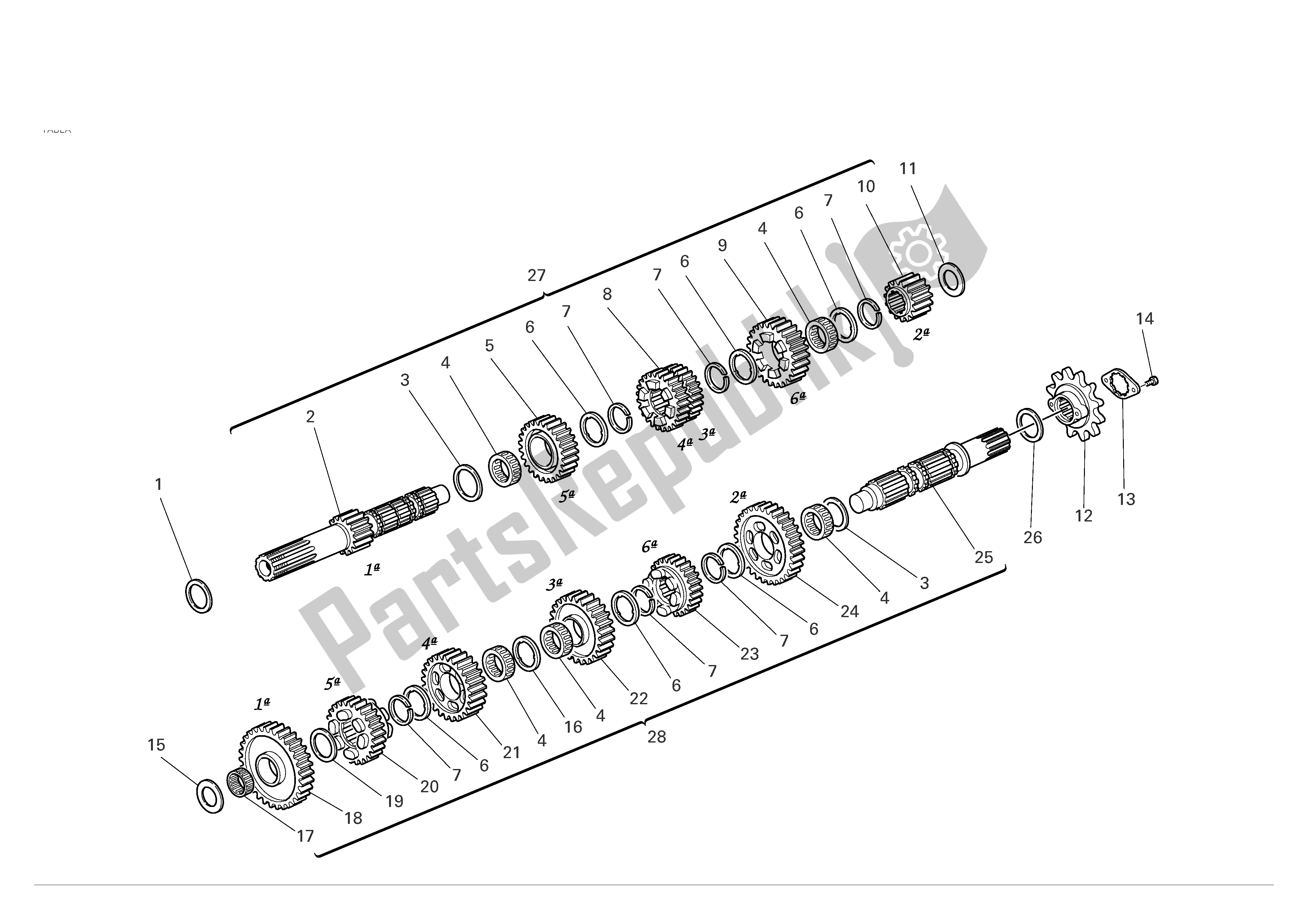 Todas las partes para Caja De Cambios de Ducati Monster S2R Dark 800 2006